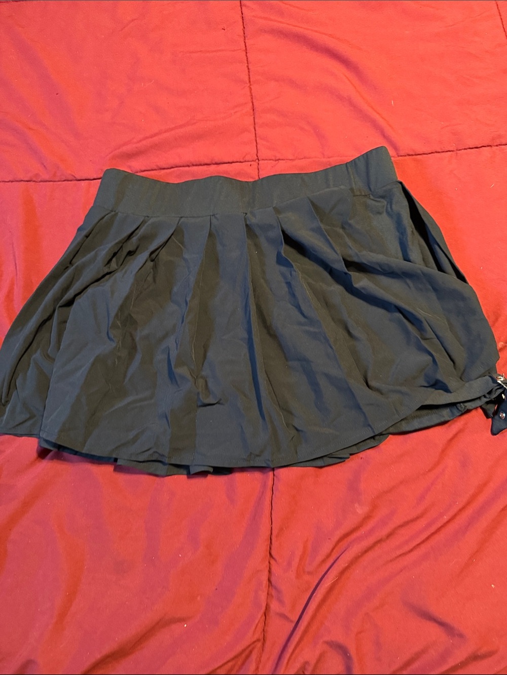 HALARA Black Skater Mini Skirt